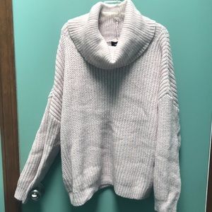 Express metallic turtleneck sweater